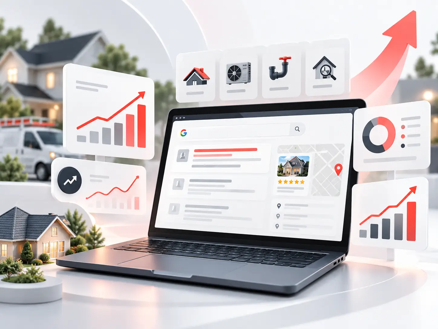 SEO growth and local search analytics dashboards for home service businesses